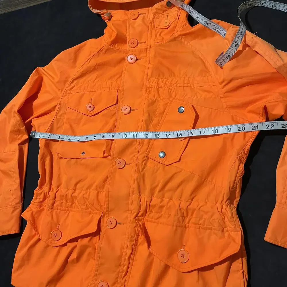 Polo Ralph Lauren Jacket Military Orange Hooded Vintage Anorak Hunting Pockets